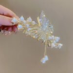 Butterfly Flower Tassel Clip