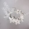 42147 White 5 Flowers Headband