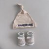 Khaki Pointed Hat + Imitation Shoes Socks Set