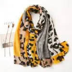 women Cotton Linen Scarf staler shawl hijab yitao 11 leopard