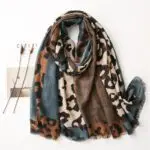 women Cotton Linen Scarf staler shawl hijab yitao 11 leopard