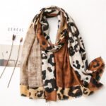 women Cotton Linen Scarf staler shawl hijab yitao 11 leopard