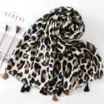 women Cotton Linen Scarf staler shawl hijab yitao 8 leopard print
