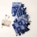 women Cotton Linen Scarf staler shawl yitao 4 tie and dye