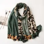 women Cotton Linen Scarf staler shawl hijab yitao 11 leopard