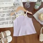 0-3 years girl sling suit summer thin vest White lace cake princess skirt pants two-piece set youyo 13