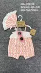Baby girl boxer romper with slings, hat and glasses 3pcs Set Dikar 7