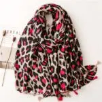women Cotton Linen Scarf staler shawl hijab yitao 8 leopard print