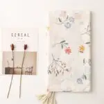 women Cotton Linen Scarf staler shawl yitao 5 beige floral