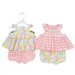 Summer baby girl Frock Shorts four-piece suit didkar 4