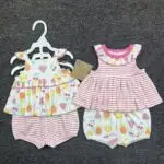 Summer baby girl Frock Shorts four-piece suit didkar 4