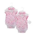 Baby girl three-piece Body Suit Head Band summer set Dikar 5