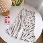 Girls wide-leg printed comfortable fashionable Trouser jimo 4