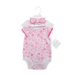 Baby girl three-piece Body Suit Head Band summer set Dikar 5