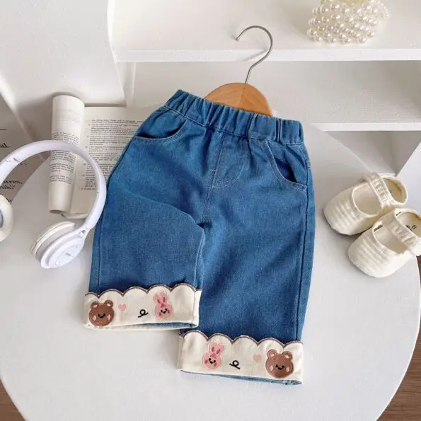 Girls Fashion Jeans Soft Casual Pants Lace Style youyo 22