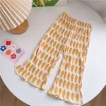 Girls wide-leg printed comfortable fashionable Trouser jimo 4