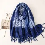 women Cotton Linen Scarf staler shawl yitao 4 tie and dye