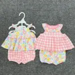 Summer baby girl Frock Shorts four-piece suit didkar 4