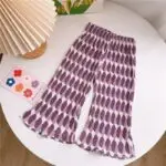 Girls wide-leg printed comfortable fashionable Trouser jimo 4