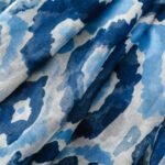 Thin fashion blue geometric raw edge staller for women yitao 23