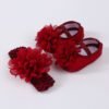 XSX060 Big Flower Wine Red + Hairband