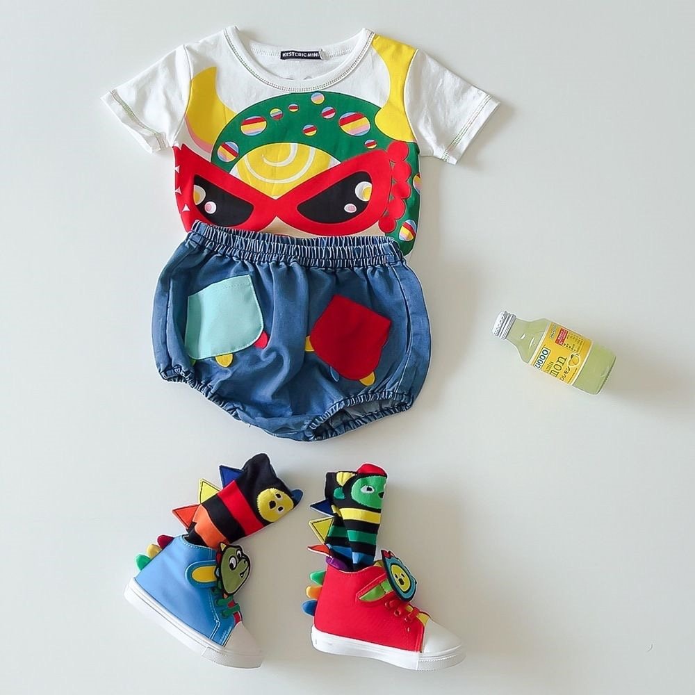 Summer embroidered Colorful dinosaur Shorts youyo 35 Summer embroidered Colorful dinosaur Shorts youyo 35