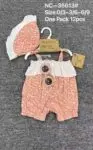 Baby girl boxer romper with slings, hat and glasses 3pcs Set Dikar 7