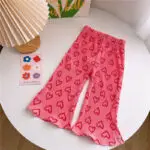 Girls wide-leg printed comfortable fashionable Trouser jimo 4