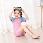 kids swimming wear girls jumpsuit  silid color summer Xinrou 5