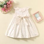Sleeveless Printed Skirt Petal Collar Bunny Easter Dress tyoue 13
