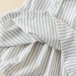Summer Air Balloons embroidery pink and green striped flying sleeves dress tyoue 9