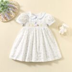 Summer dangling duck embroidered cotton flower Printed skirt tyoue 4