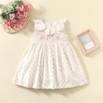 Sleeveless Printed Skirt Petal Collar Bunny Easter Dress tyoue 13