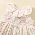 Sleeveless Printed Skirt Petal Collar Bunny Easter Dress tyoue 13