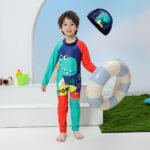 kids swimming wear girls jumpsuit  boys cover all Xinrou 7