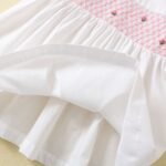 New summer retro embroidered white cotton short-sleeved dress tyoue 11