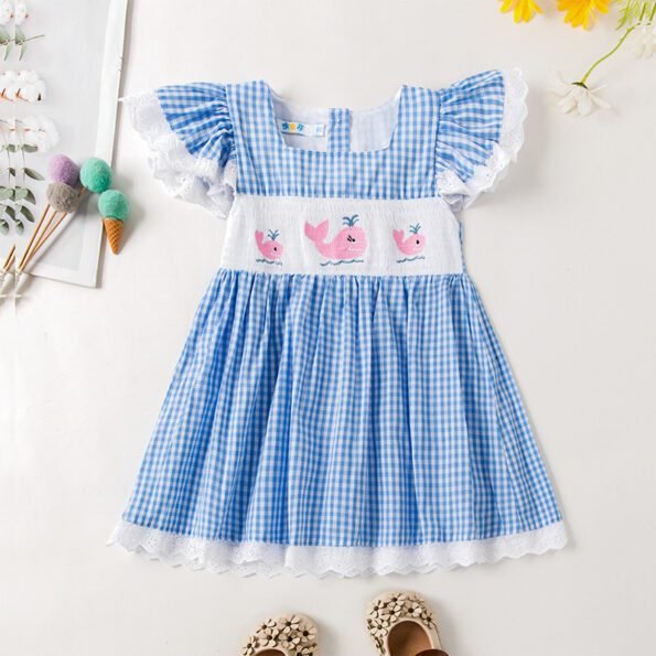 baby girl summer cotton smocked frock tyoue 30