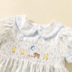 Summer dangling duck embroidered cotton flower Printed skirt tyoue 4