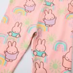 Pink Cotton Rabbit Rainbow Stretchable Tights trousers jumping 19