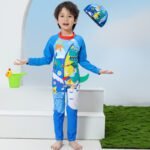 kids swimming wear girls jumpsuit  boys cover all Xinrou 7