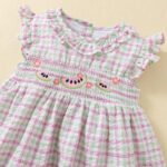 baby girl cotton summer frock and shorts 2 pcs set tyoue d1