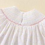 Summer Puff Sleeves Colorful Dots Cotton Cake Embroidery frock tyoue 3