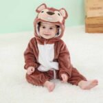 MICHELY flannel children&apos;s jumpsuit baby ins style  Reptile Smart Mouse
